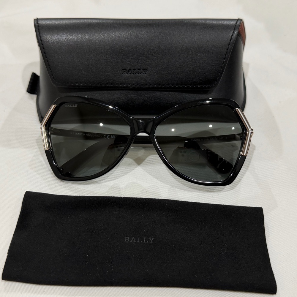 Bally Black Sunglasses with Case